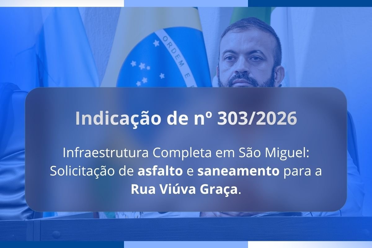 Saneamento e asfalto para a rua viuva graça em sao miguel