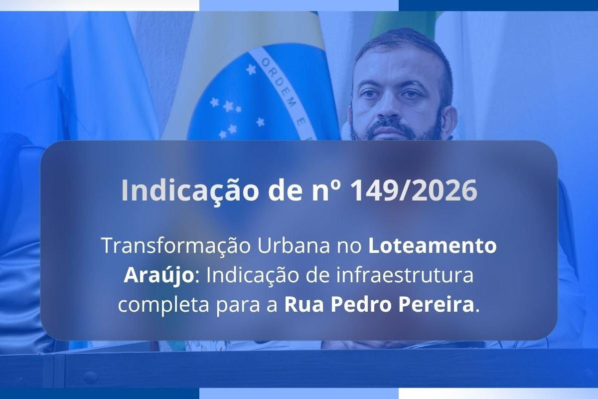 Infraestrutura para a rua pedro pereira